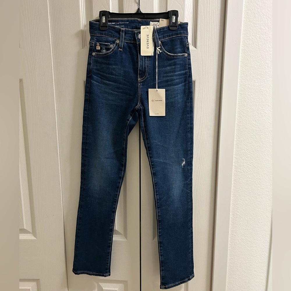 AG Mari Crop High-rise Slim Straight Jeans